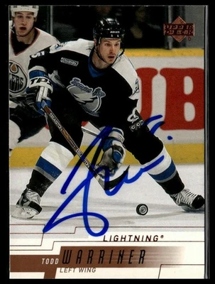 2000-01 Upper Deck #157 Todd Warriner Signed Autograph - Image 1 of 2