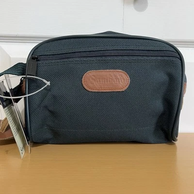 Винтажный новый с Ярлыками Samboro Tuff-Tex туалетных принадлежностей аксессуар путешествий мешок сумка кожаная отделка - Изображение 1 из 4