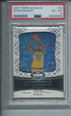 KEVIN DURANT 2007-08 TOPPS ECHELON TRUE ROOKIE RC #D 428/999 PSA 6 POP 6 - Image 1 of 2
