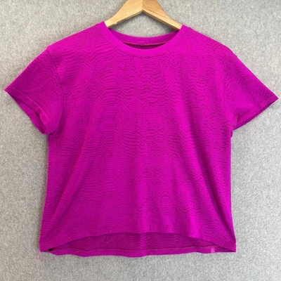 Lululemon Train to Be Seamless SS Ripple Wave Purple Highlight Magenta Size 10 ? - Image 1 of 4