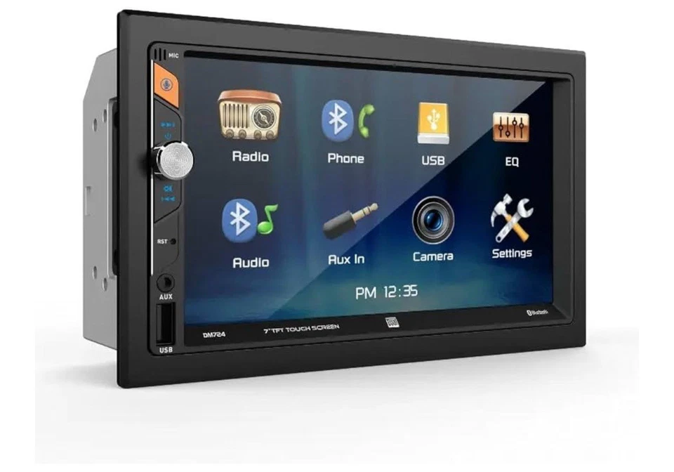 Dual DM724 2-DIN 7" Touchscreen Bluetooth Mechless Digital Multimedia Receiver - Image 1 of 1