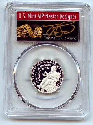 2025 S 25C Silver Stacey Park Milbern Quarter PCGS PR70DCAM FS Cleveland Arrows - Image 1 of 2