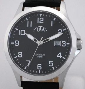 Sportliche ULA STEEL / SAPHIRGLAS Herrenuhr 10 ATM WR - Picture 1 of 4