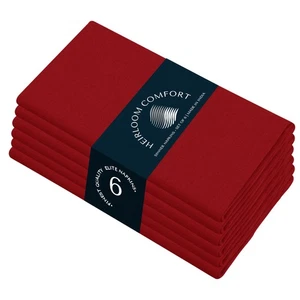 Red Cloth Napkins 17x17 Inch - Set of 6 - Soft, Durable, Reusable, Absorbent,... - Bild 1 von 8