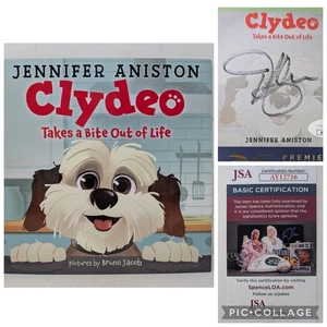 SIGNED Jennifer Aniston Clydeo Children’s Book Friends Actor JSA COA Autographed - Imagen 1 de 11