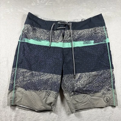 Volcom Board Shorts 4 Way Stretch Men’s Size 31 Gray Drawstring Surf Y2K #776 - Image 1 of 4