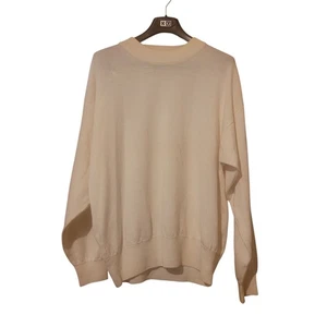 Pendleton Hombre XL Marfil Manga Larga Pullover Lana Merino Suéter - Imagen 1 de 10