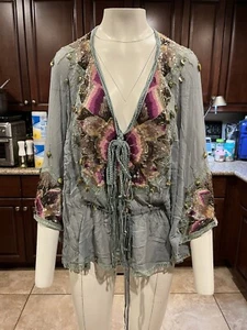 đŸ’¥STUNNING MANDALAY Top DRESS 6 100% SILK STORM - Picture 1 of 16