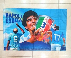 bandiera 140x90 NAPOLI Campione D’Italia Scudetto Bandierone Osimhen Kvara Calci - Foto 1 di 1