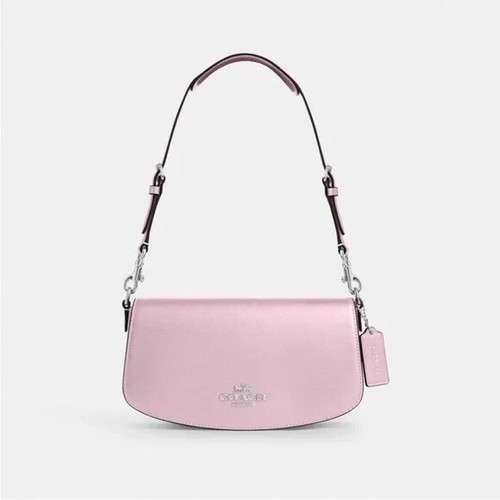 Borsa a tracolla Coach Andrea PICCOLA novità pelle argento rosa metallizzato CW023