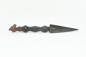 Copper Horse Head Top Handmade Iron Ritual Antique Thunderbolt Tantric Phurba - Picture 1 of 8