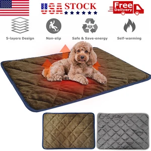 Pet Thermal Mat Self Warming Heating Hot Pad Mat for Pets Cat Dog Bed Non-slip - Picture 1 of 11