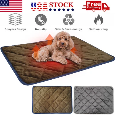 Pet Thermal Mat Self Warming Heating Hot Pad Mat for Pets Cat Dog Bed Non-slip - Image 1 of 4