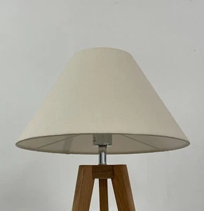 Lampshade Vintage Cream Linen Cotton Blend Tapered Coolie Light Shade - Picture 1 of 11