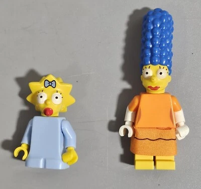 Lot Of 2 Lego Mini Figures Maggie Simpson & Marge Simpson "The Simpsons" - Image 1 of 4