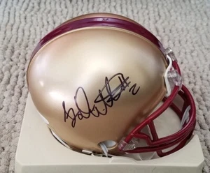 A.J. DILLON Signed BOSTON COLLEGE Mini Helmet-JSA-PHILADELPHIA EAGLES - Picture 1 of 4