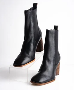 Boden Damen Chelsea Leder Absatz Stiefel Booties Schwarz US 9 EU 40 Neu A1438 - Bild 1 von 8