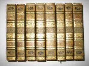  OEUVRES DE MOLIERE 1824-26 ILLUSTRE par DESENNE 8 VOLUMES COMPLET - Imagen 1 de 12