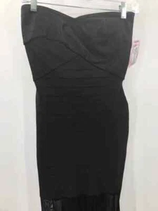 Pre-Owned WOW Couture Black Size Medium Maxi Strapless Dress - Picture 1 of 5