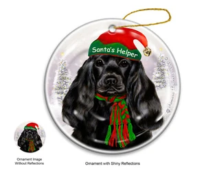 Adorno Ayudante de Papá Noel - Cocker Spaniel Negro 4076 - Imagen 1 de 1