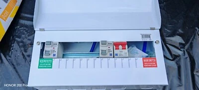 Consumer Unit Dual RCCB 100A M/S + 2 x 80A 30mA RCCB Type A 10 outgoing ways - Image 1 of 4