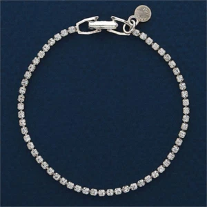 Tennis Bracelets made with Tiny 57 Genuine Austrian Crystal Stones.Silver Plated - Picture 1 of 1