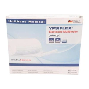 Holthaus Ypsiflex Elastische Mullbinde 6 cm x 4 m in Folie, 1 Pack = 20 Stück - Bild 1 von 6