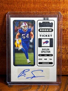 2022 Panini Contenders BAYLON SPECTOR #301 Rookie Ticket Auto Bills - Picture 1 of 2