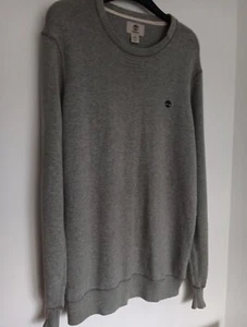 Timberland Men’s 100% Cotton Regular Fit Light Grey Jumper Size M - Picture 1 of 5