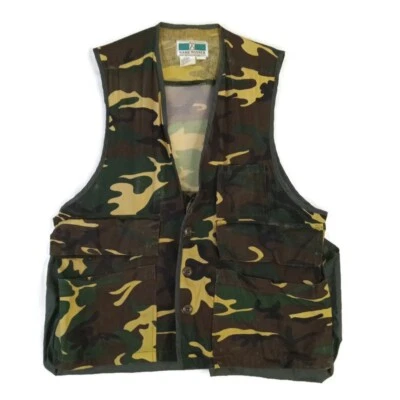 Game Winner Sportswear Hunting Vest Mens Sz M 38/40 Button Up Camoflauge Pockets - Image 1 of 4
