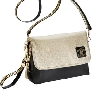 Versace Umhängetasche Medusa Logo Mini Handtasche Clutch Chic Vegan Wristlet NEU - Bild 1 von 10