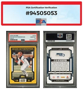 2023 Score Rookie Devon Witherspoon Gold Seattle Seahawks (RC) Pop 1π₯ππ - Picture 1 of 3