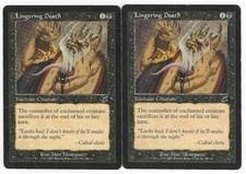 Magic the Gathering MTG Scourge Lingering Death Cards by Matt Thompson X2