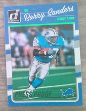 Barry Sanders 2016 Donruss Press Proof Green #103 Detroit Lions HOF