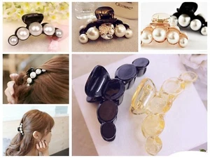 6 Pcs Plastic Hair Claws Grip Folding Clips Hairpin Paw 38mm With Blank Glue Pad - Picture 1 of 8