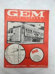 Vintage 1950's Gem Sales Co Catalog No 63 Detroit MI - Picture 1 of 11