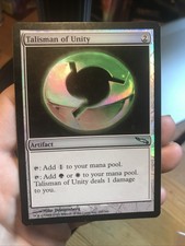 1 Foil Talisman Of Unity Heavy Play Mirrodin (clouding) Mtg