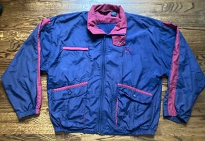 Vintage Christian Dior Jacket Mens Sz Large Blue Full Zip Windbreaker Track - Picture 1 of 9