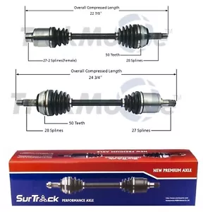 For Honda Prelude FWD 97-01 Base Coupe Pair of Front CV Axle Shafts SurTrack Set - Picture 1 of 1