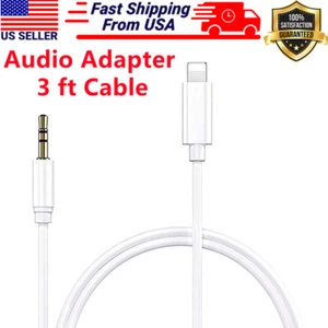 Cordon adaptateur voiture audio pour iPhone 7 8 X XR 11 12 13 Pro Max 8 broches à 3,5 mm AUX - Photo 1 sur 11