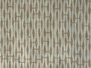 Vintage (2002) Raoul Textiles Anton Linen Fabric Green Tan 2 Yards - Picture 1 of 5