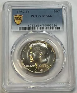 1982 D Kennedy Half Dollar 50C PCGS MS66+, PLUS - Picture 1 of 12