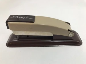 Vintage Swingline Small Metal Stapler Tan/Brown Mid-Century - Picture 1 of 4