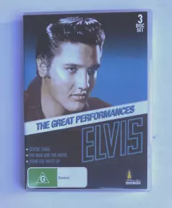 ELVIS PRESLEY: THE GREAT PERFORMANCES / THREE DISC DVD SET 1990 - VERY GOOD COND - Picture 1 of 9