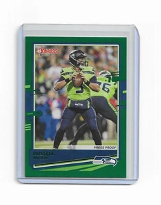 Russell Wilson 2020 Donruss Green Press Proof Photo Variation Card #222 Seahawks - Picture 1 of 2