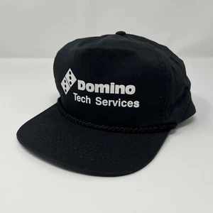 Domino Technology Hat Cap Vintage Trucker Mesh SnapBack Technician Flat Brim - Picture 1 of 7