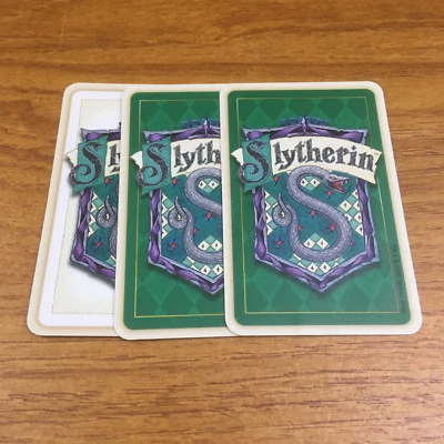 Harry Potter & The Philosophers Stone Trivia Game 3 Slytherin Cards Spare Parts - Image 1 of 3