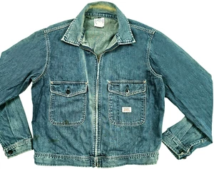 *HOT VINTAGE Herren EDWIN @ 5463 DETROIT WORKWEAR 2 Taschen Denim JACKE Jeans M - Bild 1 von 13