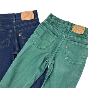 Lot Of Vtg 80s/90s s Levi’s Boys Sz 9 (22x23)Denim Jeans 505/corduroy 1984-1994 - Picture 1 of 23