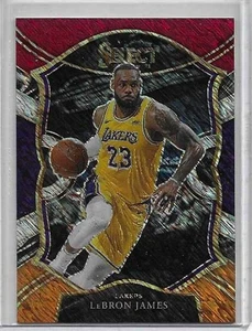 Panini Select Concourse 2020-21 rojo blanco naranja brillo Prizm LeBron James #23 - Imagen 1 de 2
